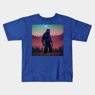 Dope Sasquatch in Nature Kids T-Shirt